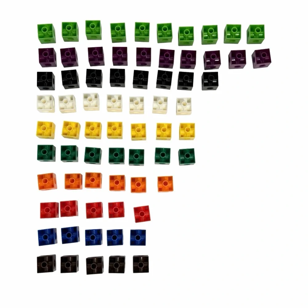 EDX Education Linking Snap Cubes Math Counting Manipulatives 70pc Learning Set